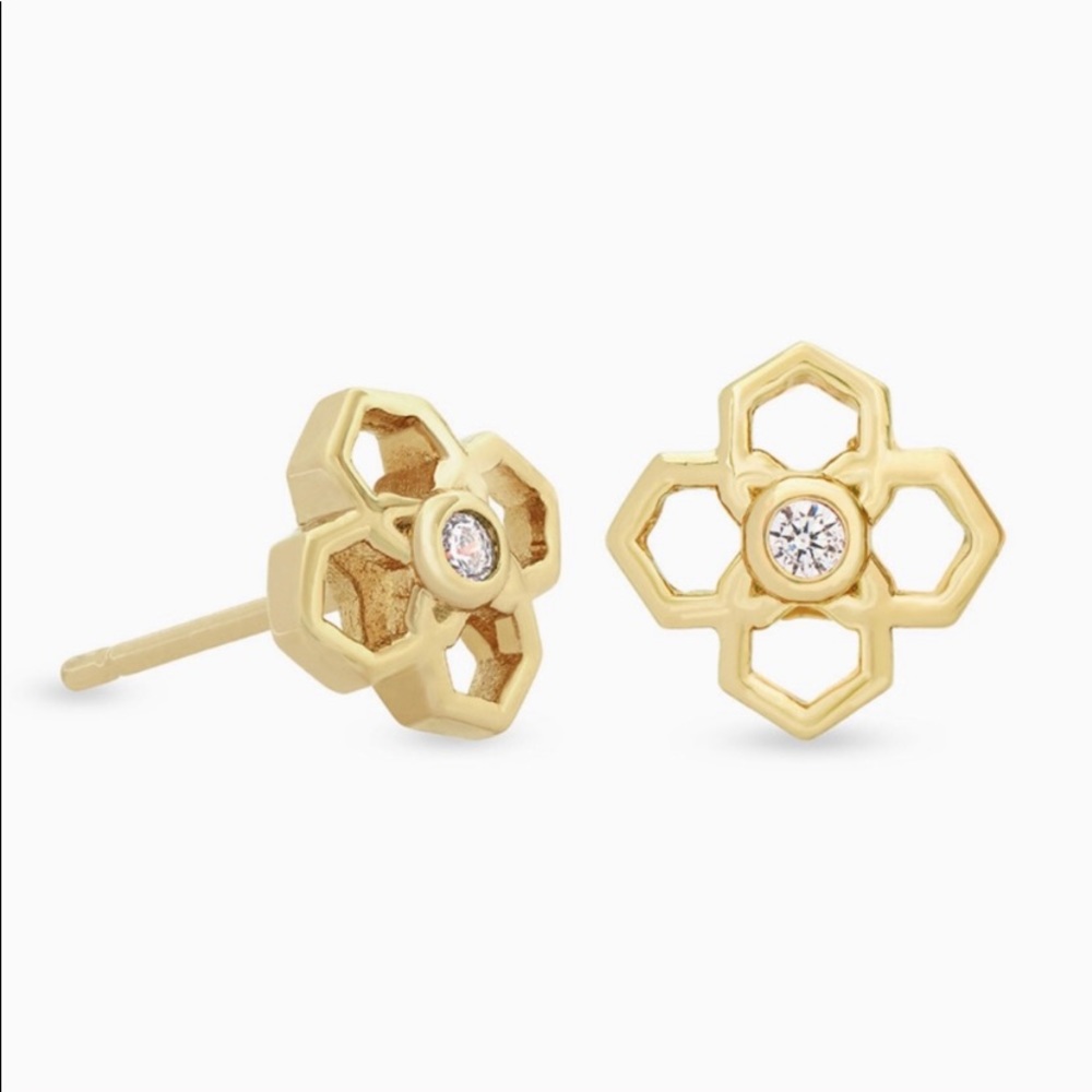 ✂️5⭐️KENDRA SCOTT Rue Stud Earrings in Gold